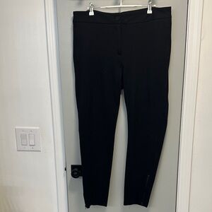 Betabrand Skinny-Leg Cigarette Ankle Zip Dress Yoga Pants